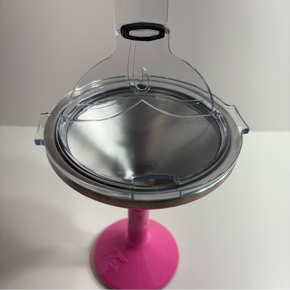 Orca Pink Flamingo Martini Glass Insulated with Lid - Picture 4 of 8